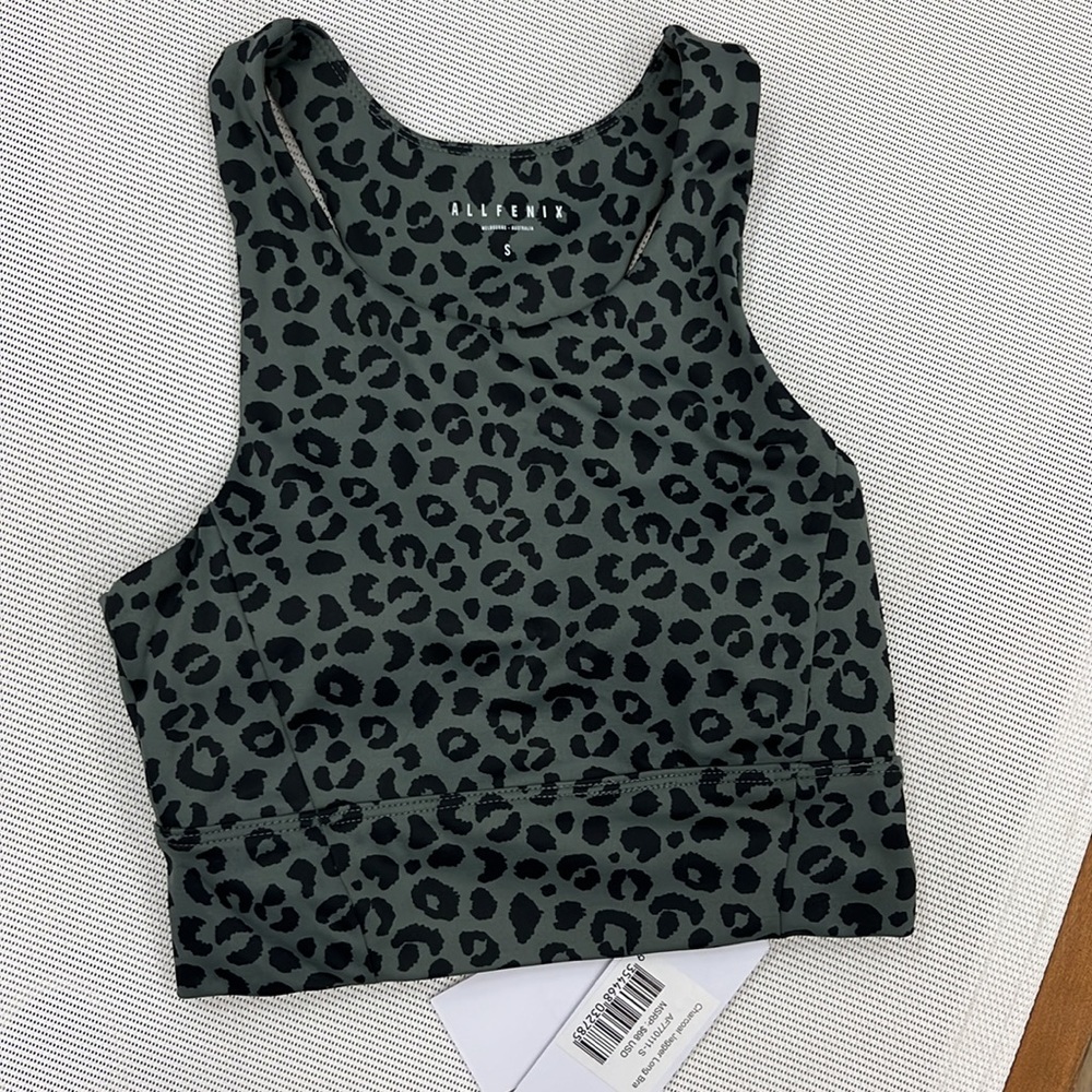 NWT ALLFENIX Charcoal Jagger Sports Bra small